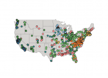 Map of communities where SAHF Members are working.